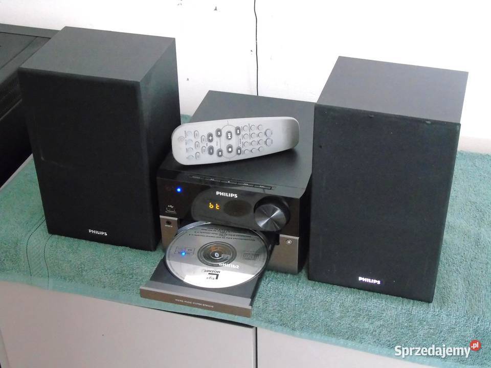Wieża Philips pilot USB mp3 BT CD AUX kol Elektronika Jasło sprzedam