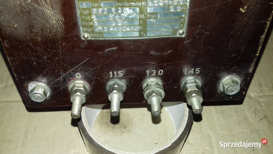 Transformator 220V wtórne 115130145V śląskie sprzedam