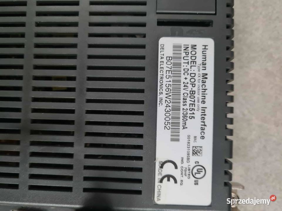 Panel operatorski HMI 7 Delta Electronics łódzkie Bratoszewice