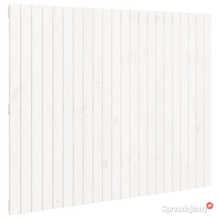 Wezgłowie łóżka białe 140x3x110 lite drewno
