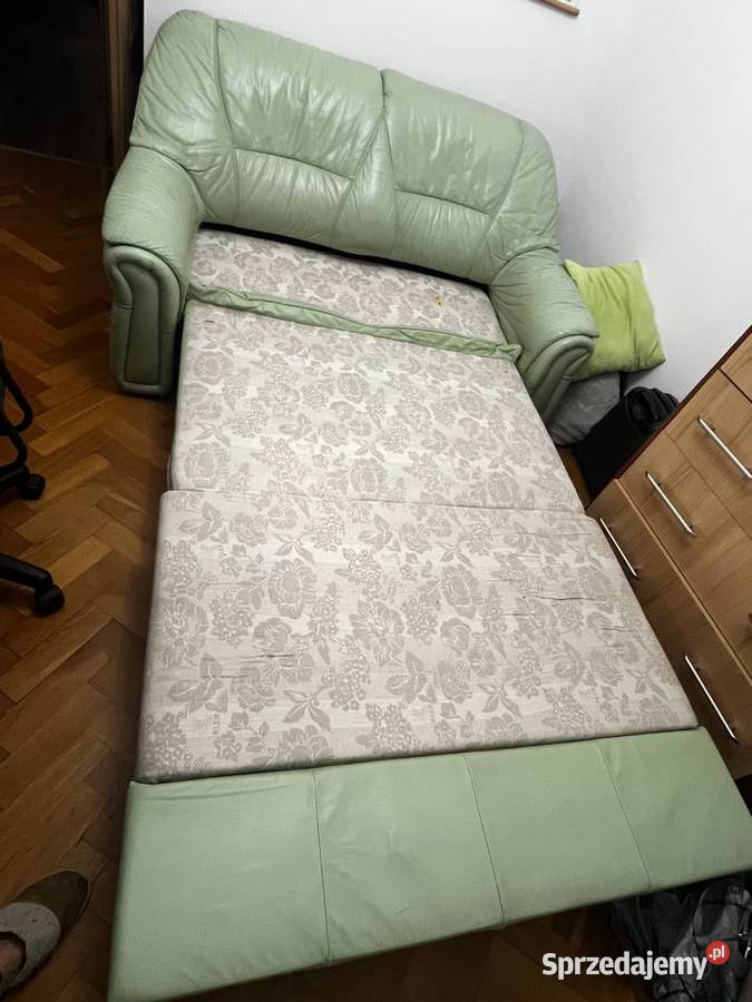 Sprzedam kanapę Kler skóra z funkcją spania śląskie Tarnowskie Góry sprzedam