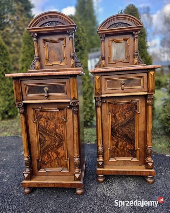 Piękna orzechowa szafka z końca XIX wieku Szczecin