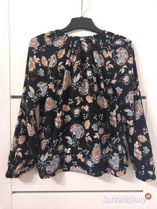 Bluzka czarna kwiaty XS 34 Reserved Nowa z metką Rozmiar 34(XS) Warszawa sprzedam