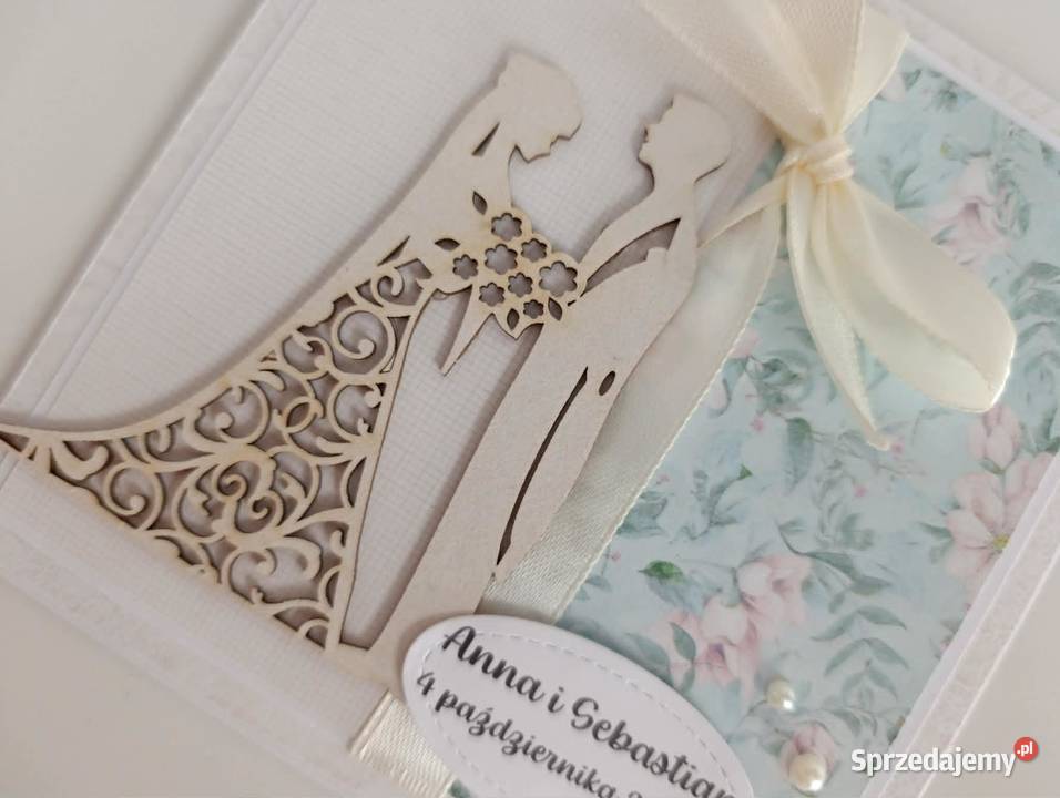 Personalizowana Kartka ręcznie robiona na Ślub
