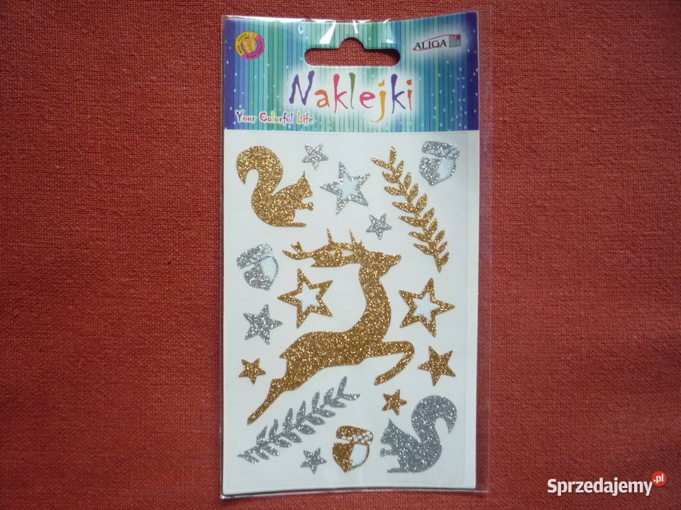 ALIGA Naklejki świąteczne brokatowe złote inny kolor zachodniopomorskie Szczecin