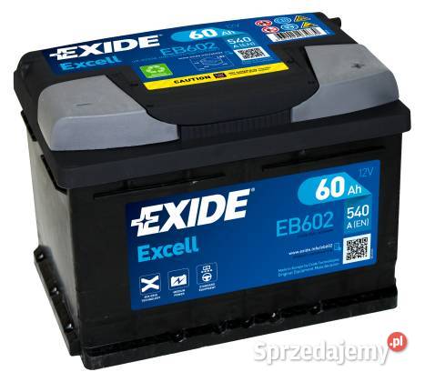 Akumulator 60Ah 540A Exide Excell EB602 PRAWY małopolskie