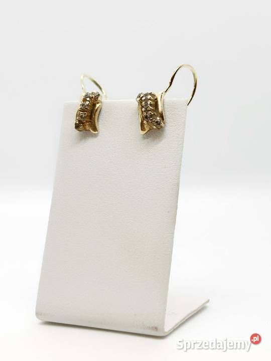 Złote kolczyki pr 585 253g Cyrkonie złoto warmińsko-mazurskie Elbląg