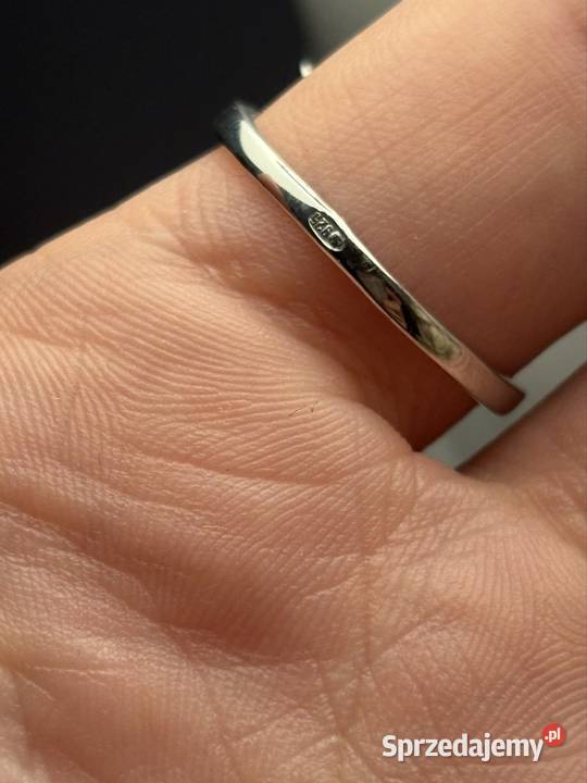 Srebrny pierścionek turkusy szafiry 925 Skwierzyna