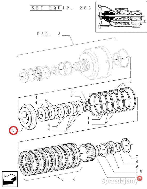 5171202 TŁOK kosza sprzęgłowego Case JX Farmall sprzedam