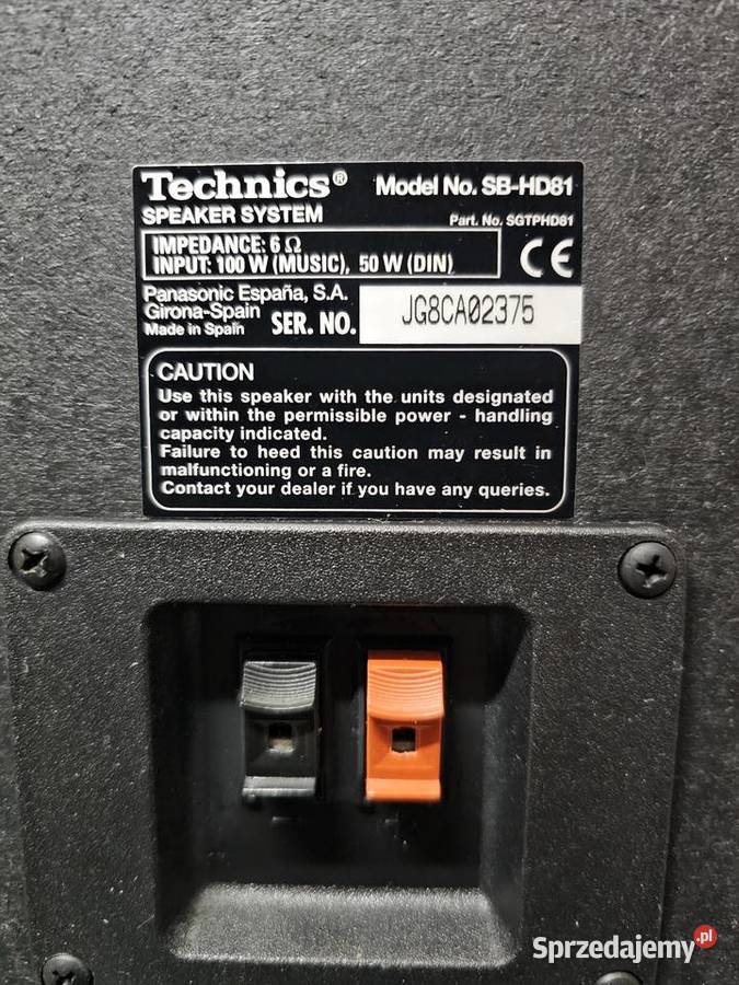 kolumny stereo Technics SBHD81 Kraków