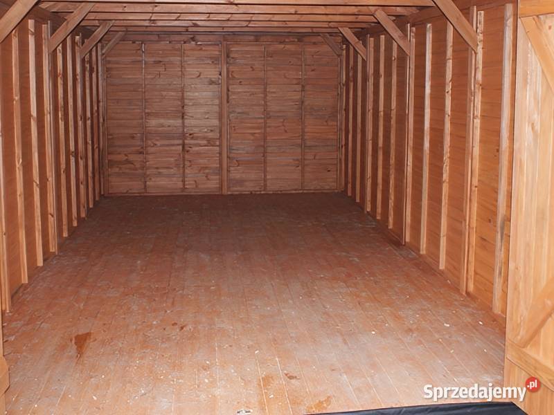 Garaż 1 drewniany 3x45 dwuspadowy garaże Parzymiechy
