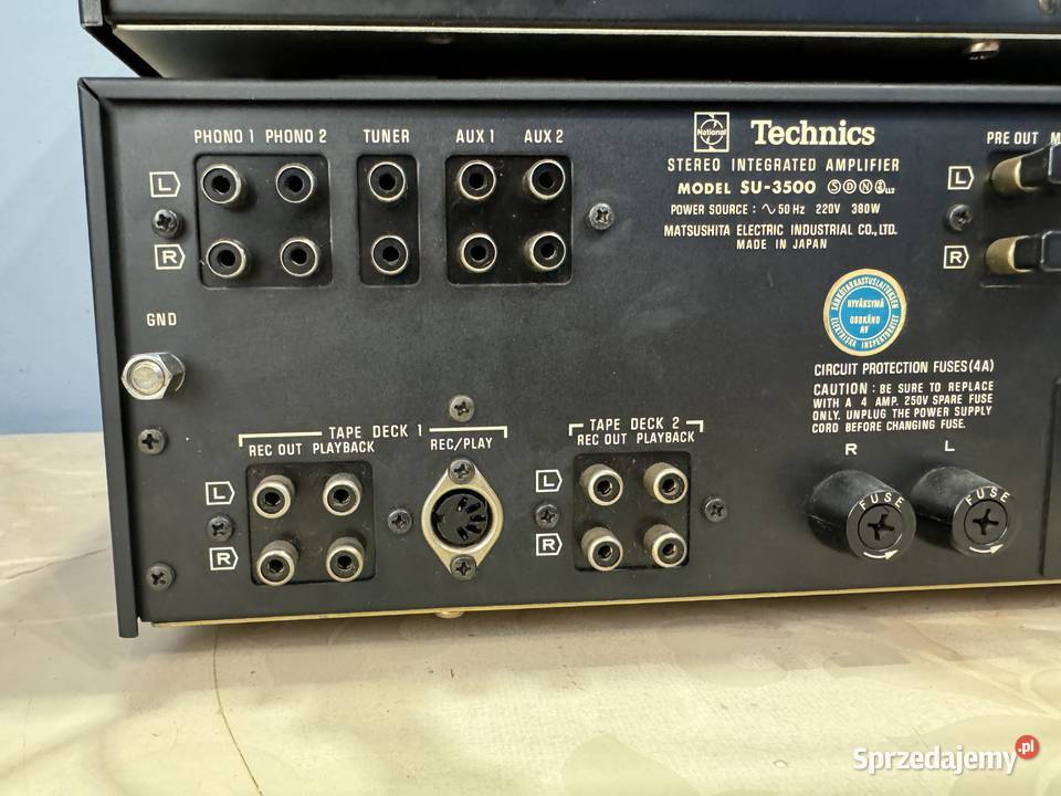 Technics SU3500 Amplifier ST3500 Tuner RS671US Wzmacniacze i pokrewne Łapy