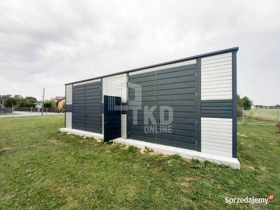 Hala Garaż Blaszany 85x6 2x Brama drzwi rynny Sprzedaż Białystok