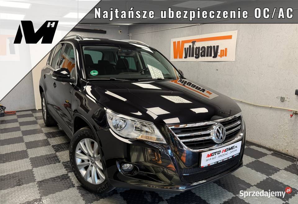 VW Tiguan Benzyna 14TSI czarny pełna dokumen kupiony w Polsce Poznań sprzedam