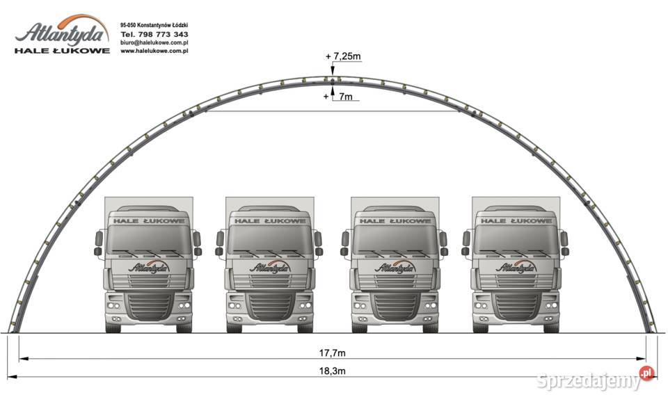 Hala Łukowa Stalowa rolnicza przęsło wiata łódzkie Konstantynów Łódzki