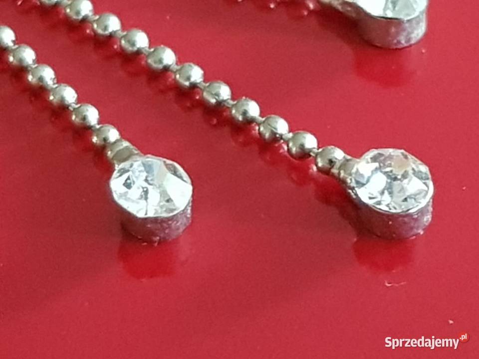 wisiorek cyrkonie łańcuszek zawieszka