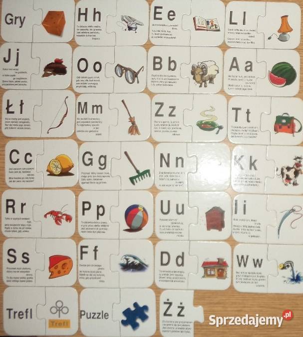 2x Gra edukacyjna Alfabet Zgadywanka Puzzle Rzeszów sprzedam