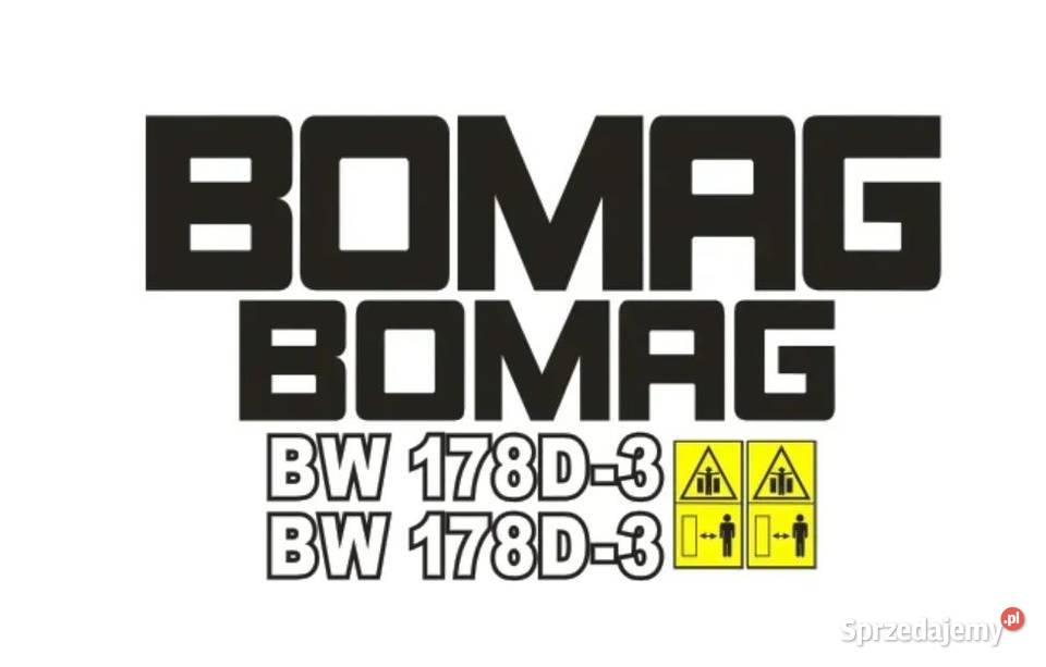 Naklejki oklejenie BOMAG BW178D3 Zamiennik Janików
