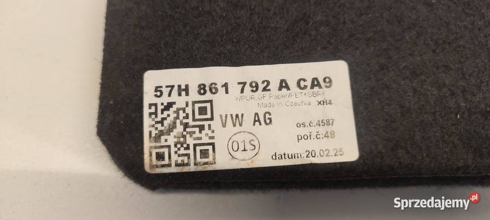 VW TAYRON LISTWA PODŁOGI BAGAŻNIKA 57H861792A
