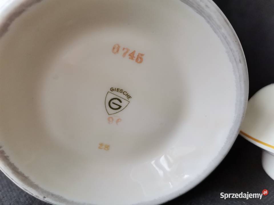 Stary przedwojenny dzbanek porcelana Giesche Art Katowice