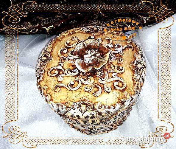 Pudełko na drobiazgi decoupage handmade mazowieckie Warszawa sprzedam