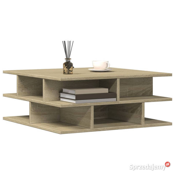 Stolik kawowy dąb sonoma 70x70x29 materiał Warszawa