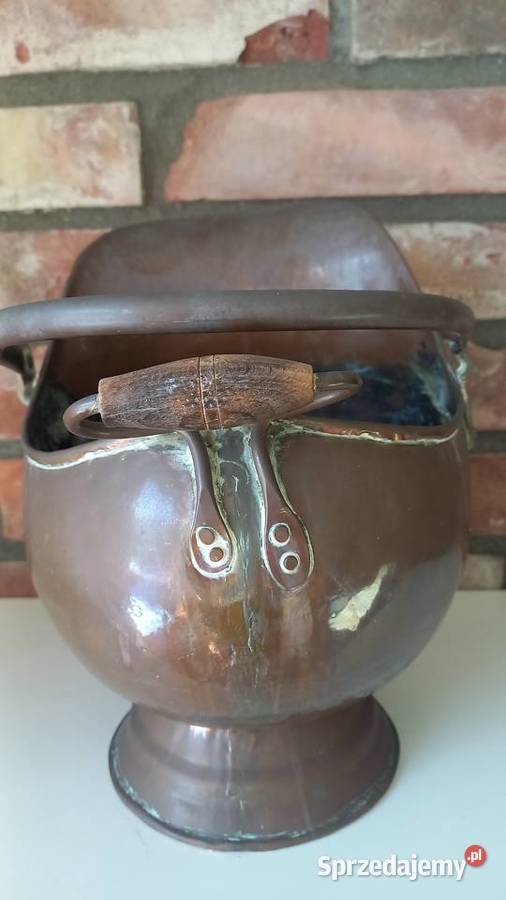 Pojemnik miedziany Osłonka na doniczkę Doniczka Gawroniec
