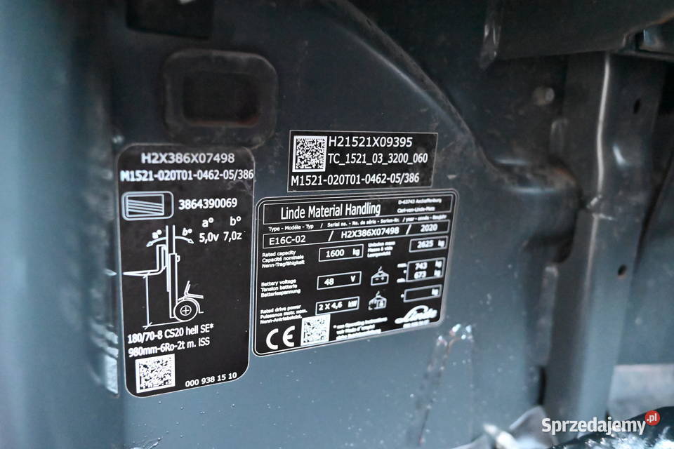 Wózek widłowy Linde E16C02 Triplex 462 3686mth Częstochowa sprzedam