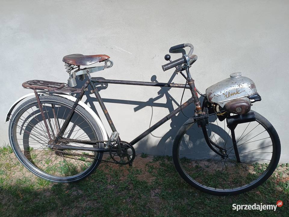 Rower z silnikiem Flink 1955r zabytkowy antyk 50cm3