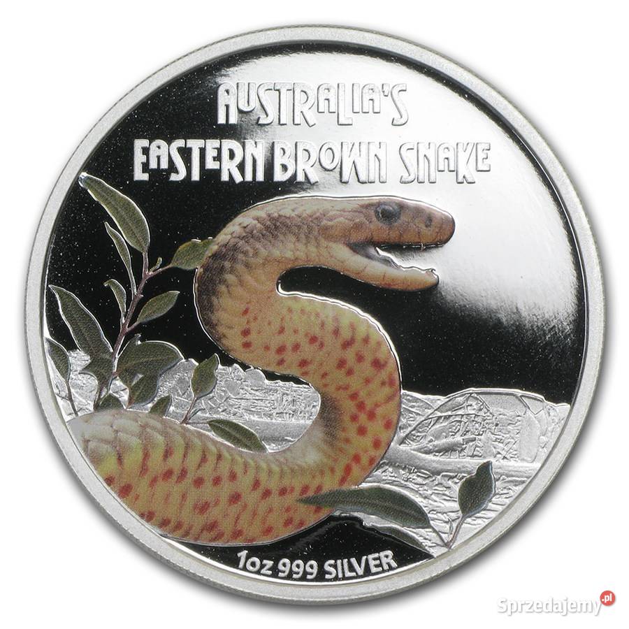 5000 1 oz Proof Silver Australia Eastern Brown Warszawa