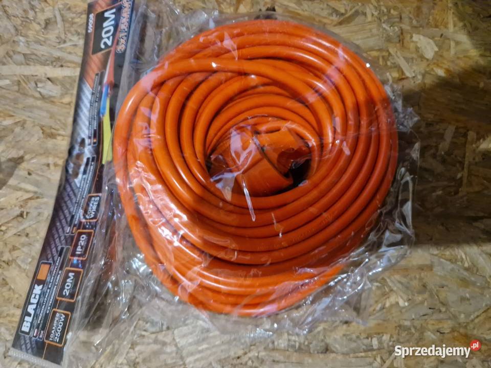 PRZEDŁUŻACZ ELEKTRYCZNY BLACK 20M 3X15MM IP20 Głogowa