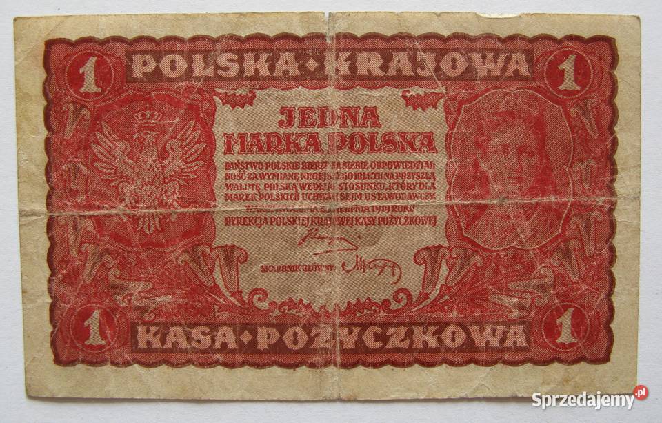 12 Marki Polskiej 1920 1 Marka Polska 1919 Numizmatyka Dąbrowa Górnicza