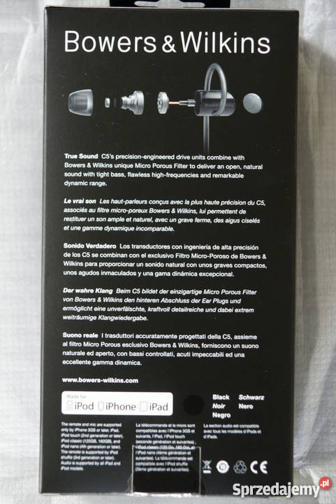 Słuchawki Dokanałowe BOWERSWILKINS C5 Series 2 Słuchawki i głośniki