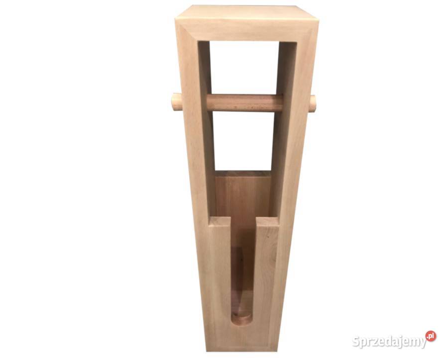 Stojak drewniany do łazienki na papier toaletowy