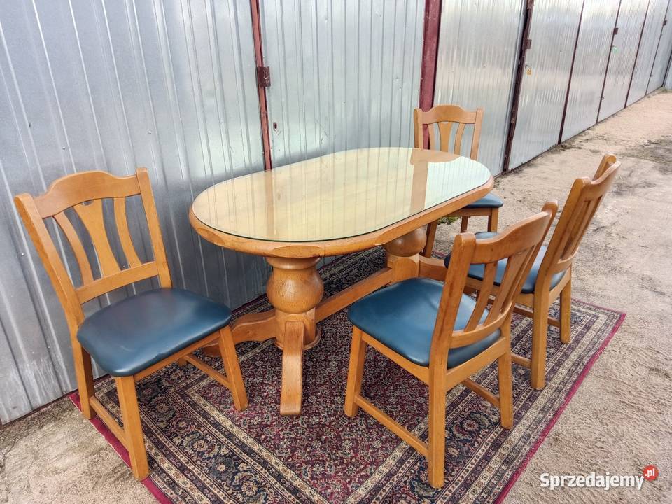 Stół plus krzesła sprzedam Borówno sprzedam