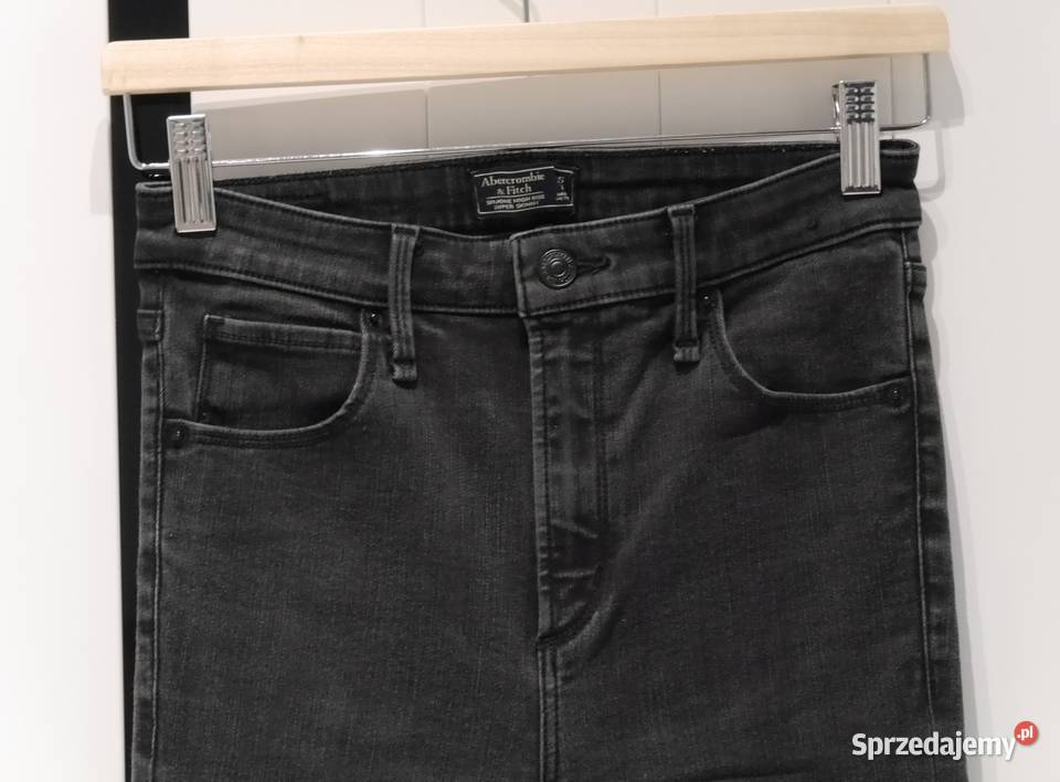 Abercrombie Fitch rurki wysoki stan 34 XS czarny sprzedam