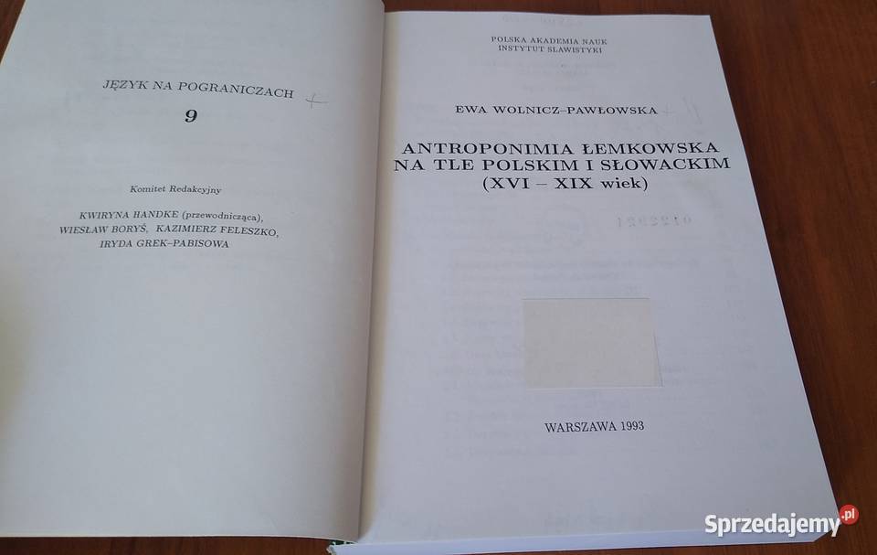 Antroponimia łemkowska na tle polskim i Gdańsk