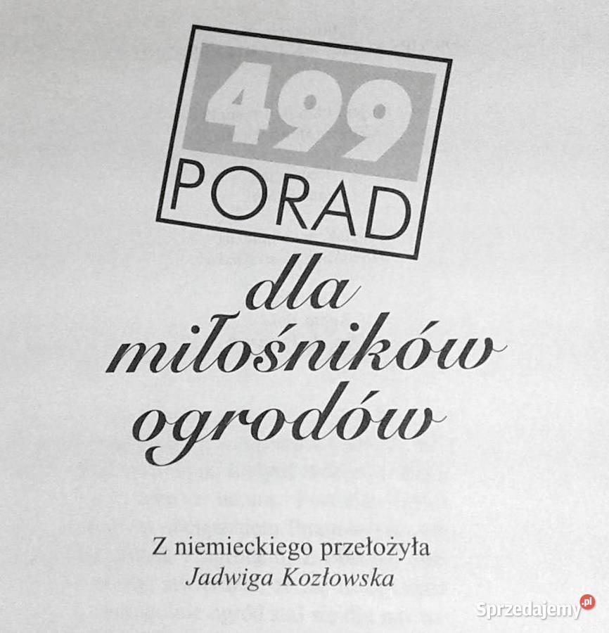 499 porad miłośników ogrodów Elisabeth Ebner sprzedam