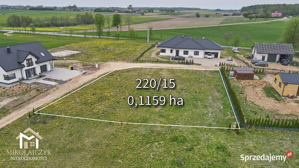 Działka budowlana Galiny 011 ha lasu