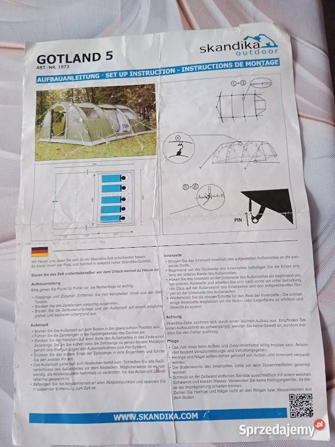 Duży namiot 5 odporność wody 5000mm Poznań sprzedam