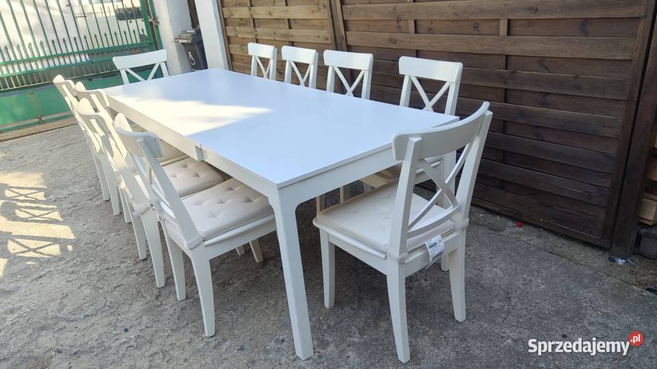 Stół rozkładany IKEA Ekedalen 10 x krzesło IKEA Warszawa