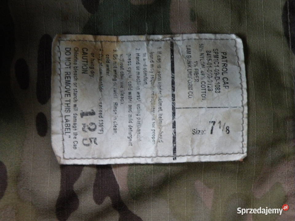 Czapka patrol cap multicam ripstop 7 18 dolnośląskie Wrocław