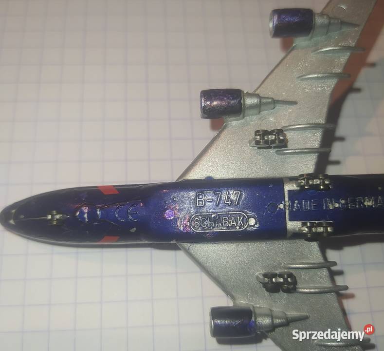 Model samolotu Boeing 747 firmy SCHABAK Germany Gdańsk