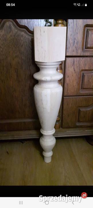 Noga toczona z drewna nogi toczone duża średnica Mława sprzedam