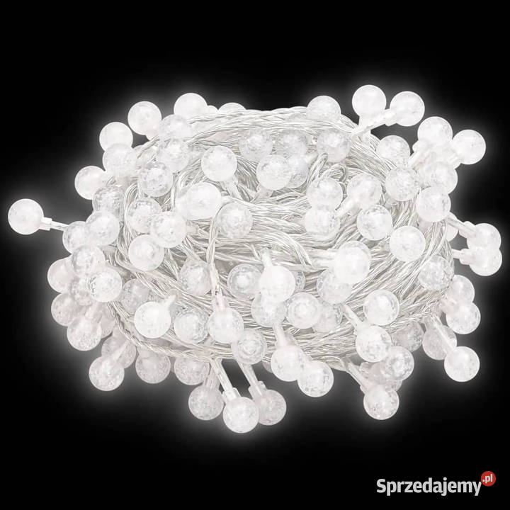 Lampki świąteczne 20 m 200 diod LED zimna biel 8 Warszawa