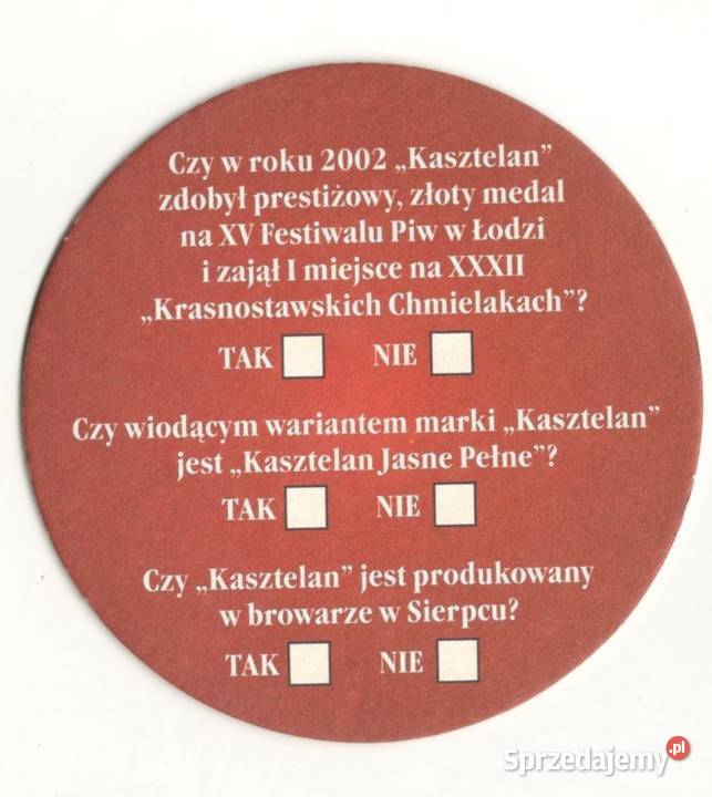 Kasztelan podstawka do piwa 1