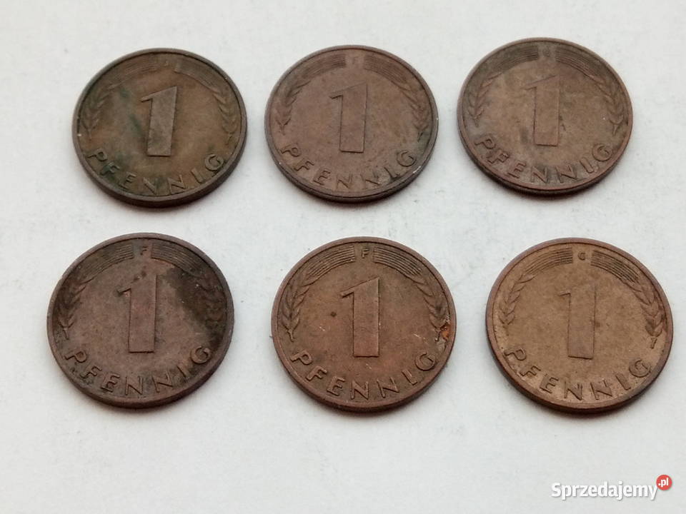 6 Monet 1 Pfenning 1950r Dąbrowa Górnicza