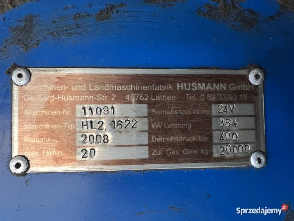 Kruszarka rozdrabniacz wolnoobrotowy Husmann HL2 pełny VAT Pozostałe sprzedam