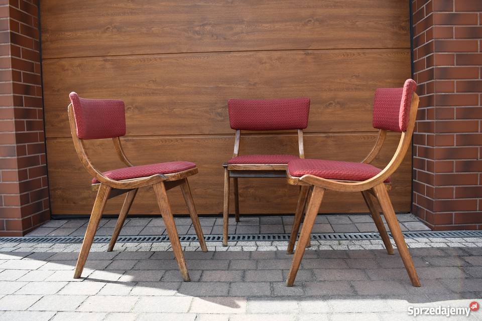 Krzesło Krzesła SKOCZEK PRL Antyk Zabytek KLASYK śląskie Mikołów