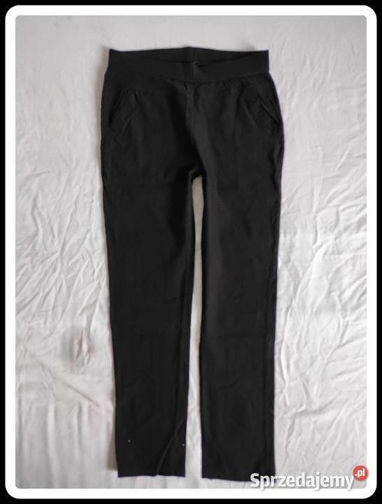 Czarne spodnie legginsy tregginsy rozmiar 40 L